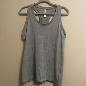 Green Floral Pattern Athleta Momentum Seamless Tank Camisole Sz Large